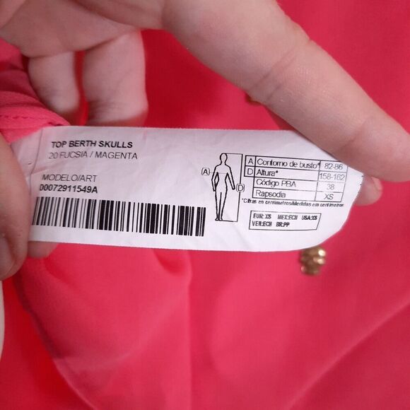 Rapsodia Layered Pink Mesh Tank with Gold Skull Medallions Ruffled Back X-Small - Picture 12 of 15